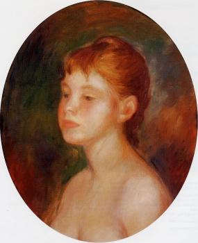 皮埃爾 奧古斯特 雷諾阿 Study of a Young Girl, Mademoiselle Murer 皮埃爾 奧古斯特 雷諾阿 Study of a Young Girl, Mademoiselle Murer